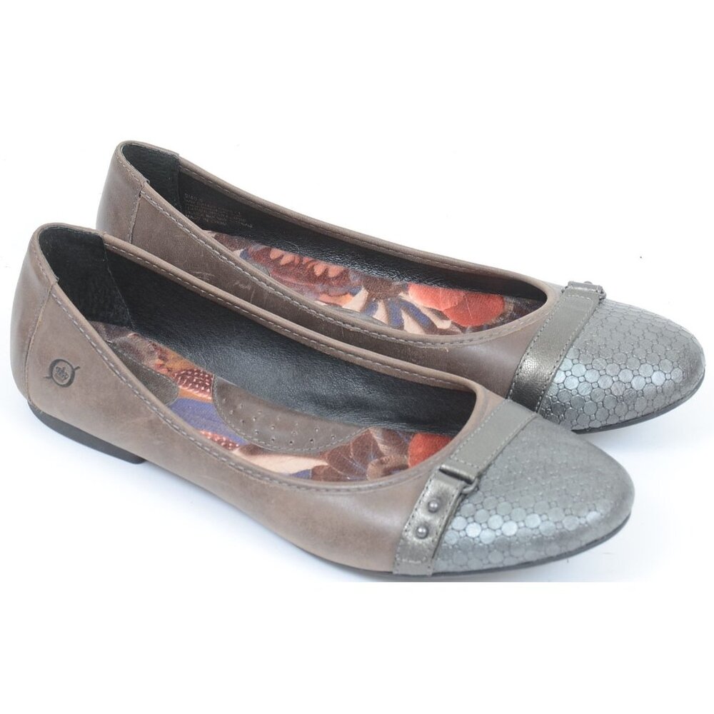 Born Women's 9 Masia Cap-Toe Ballet Flats Loafer Slip On Shoes Office Vacation